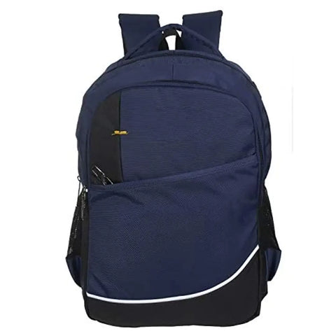 GoodFeel New Canvas Polyester School Bag, College Bag, Laptop Bag for Boys and Girls LED Watch Free (Dark Blue 2)