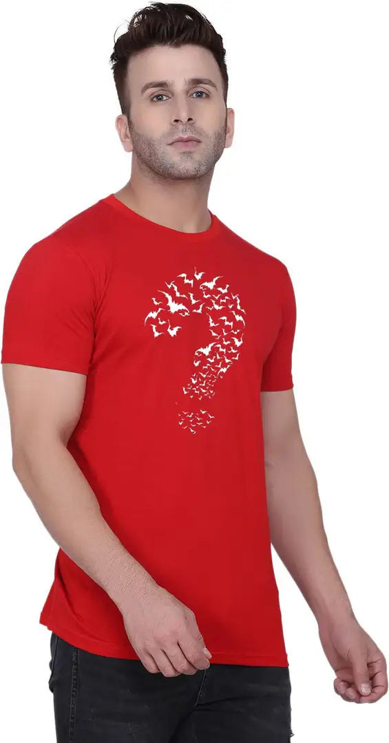 BET Branded Men's Roundneck Printed T Shirt (XX-Large, RED)