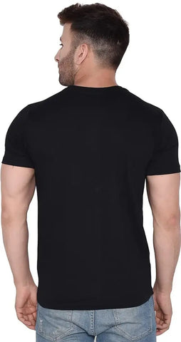 BET Branded Round Neck T Shirt (Large, Black)