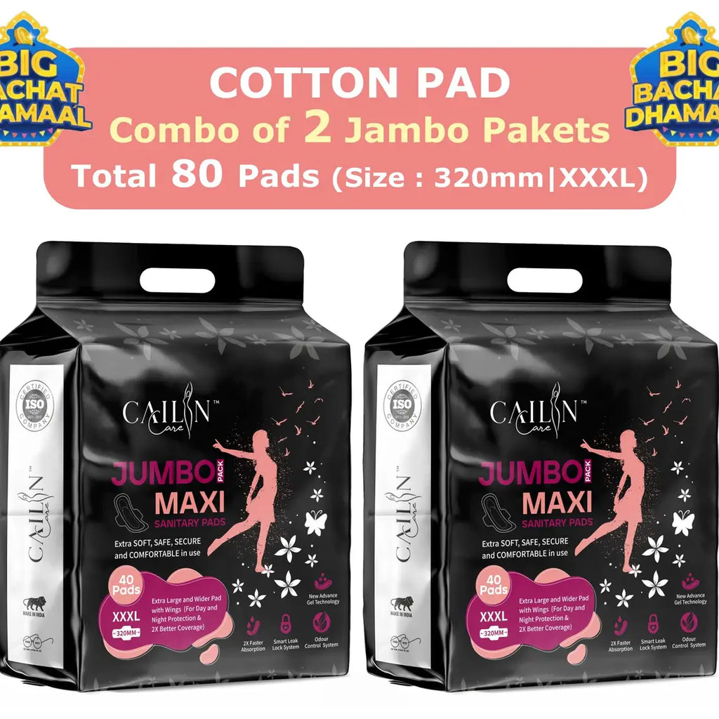 Day and Night Protection Long Lasting Dry Max Sanitary Napkins (Size - 280mm | XXXL) (Combo of 2 Packet) (Total 80 Pads)