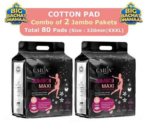 Day and Night Protection Long Lasting Dry Max Sanitary Napkins (Size - 280mm | XXXL) (Combo of 2 Packet) (Total 80 Pads)