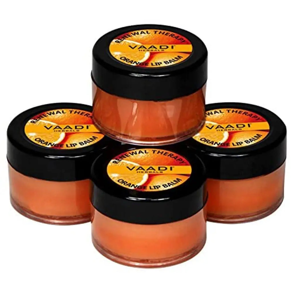 Vaadi Herbals Lip Balm, Orange and Shea Butter, 10gms x 4