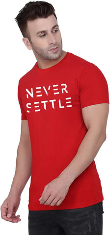 BET Branded Men's Roundneck Printed Tshirt (Large, RED)