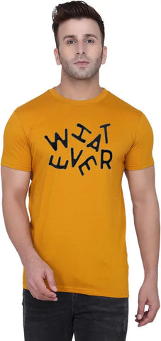 BET Branded Round Neck Printed T SHRT (XX-Large, Yellow)