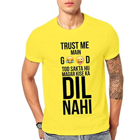 Ghantababajika MUH Tod Yellow Round Neck Half Sleeve T-Shirt