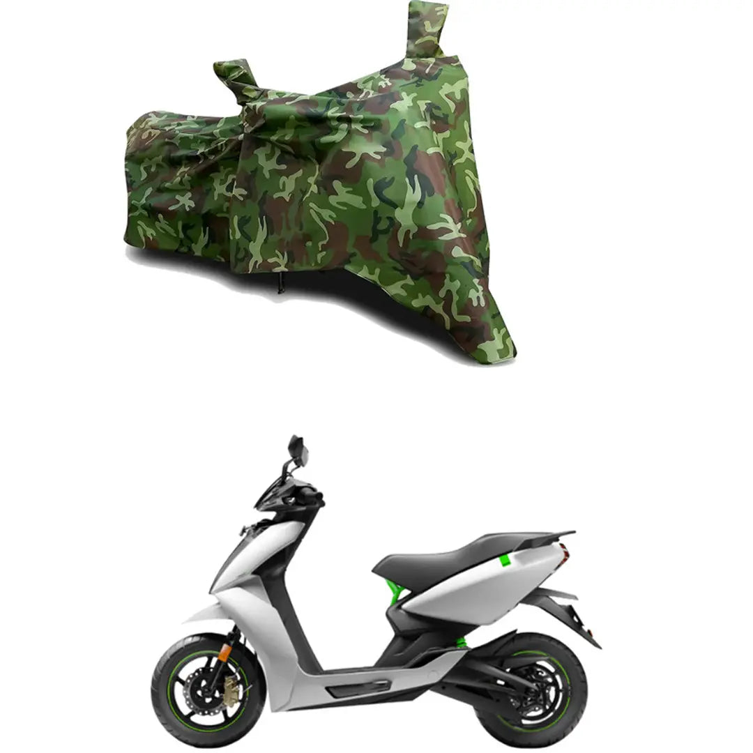 GLAMND-100% Dustproof Bike Scooty Two Wheeler Body Cover Compatible For Ather 450 Plus Gen 3 Water Resistance  Waterproof UV Protection Indor Outdor Parking With All Varients[Militry GMJ]