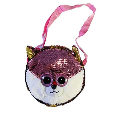 Sanjis Enterprise Children's Gifts Boy|Girl|Baby| School Bag Rabbit Fur Sequence Sling Bag shoulder bag cross body Soft Plush Side Bag for Kids(Multicolor)