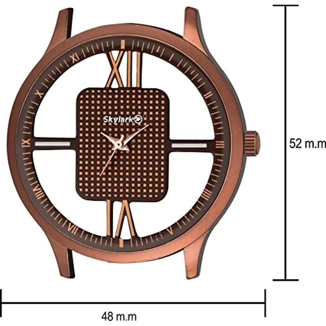 Youth Club Unique and Latest Designed Transparent dial with Brown Colour Leather Strap Analogue Watch for Men and Boys Analog Watch - for Men