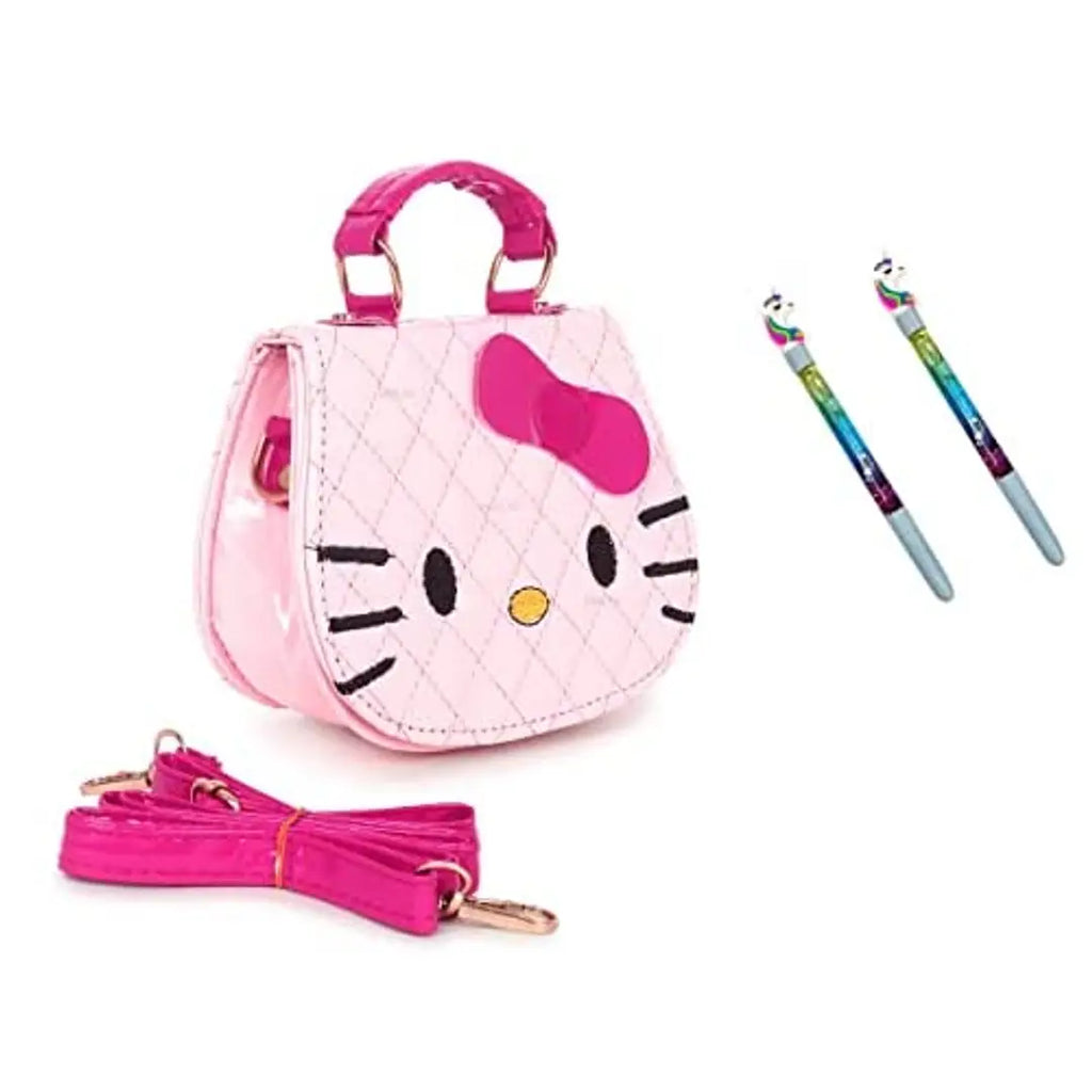 Sanjis Enterprises birthday gift combo Cartoon Crossbody Hand Purse and 2 beautiful cartoon Water pen for Girls Kids Toddler Handbags Shoulder Messenger Phone Purse Wallet Sling Bag