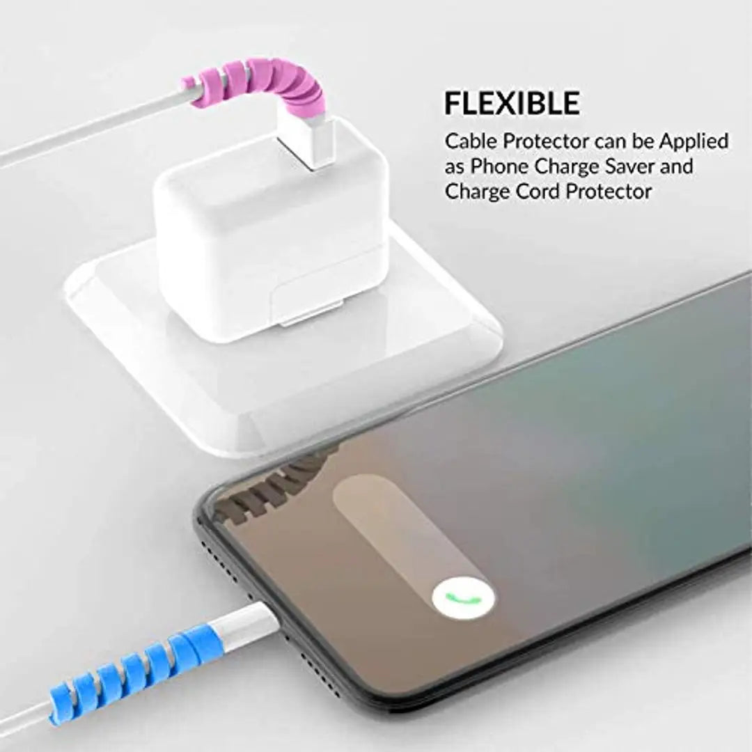 LOKO? Spiral Charger Cable Protector Data Cable Saver Charging Cords Protective for iPhone Samsung Mackbook Universal Earphone Cable Cover (16 Pieces (Set 4)