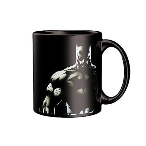 ECFAK Batman Printed Black Ceramic Coffee Mug | Superhero Coffee Mug for Gift | Coffee Mug for Friends | Birthday Gift | Black Coffee Mug