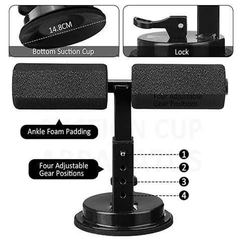 Sit Up Bar with Adjustable Self-Suction Portable Abdominal Situp Bar