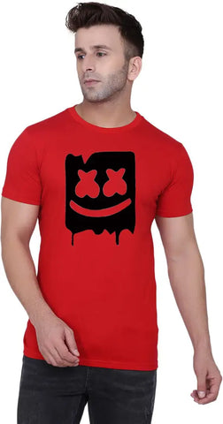 BET Branded Men's Printed Roundneck T Shirt (Medium, RED)