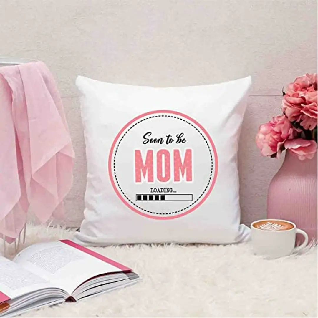 Designer Unicorn Printed Couple Cushion Cover with Filler, Mommy Daddy est 2022 12X12 inches Set of 2