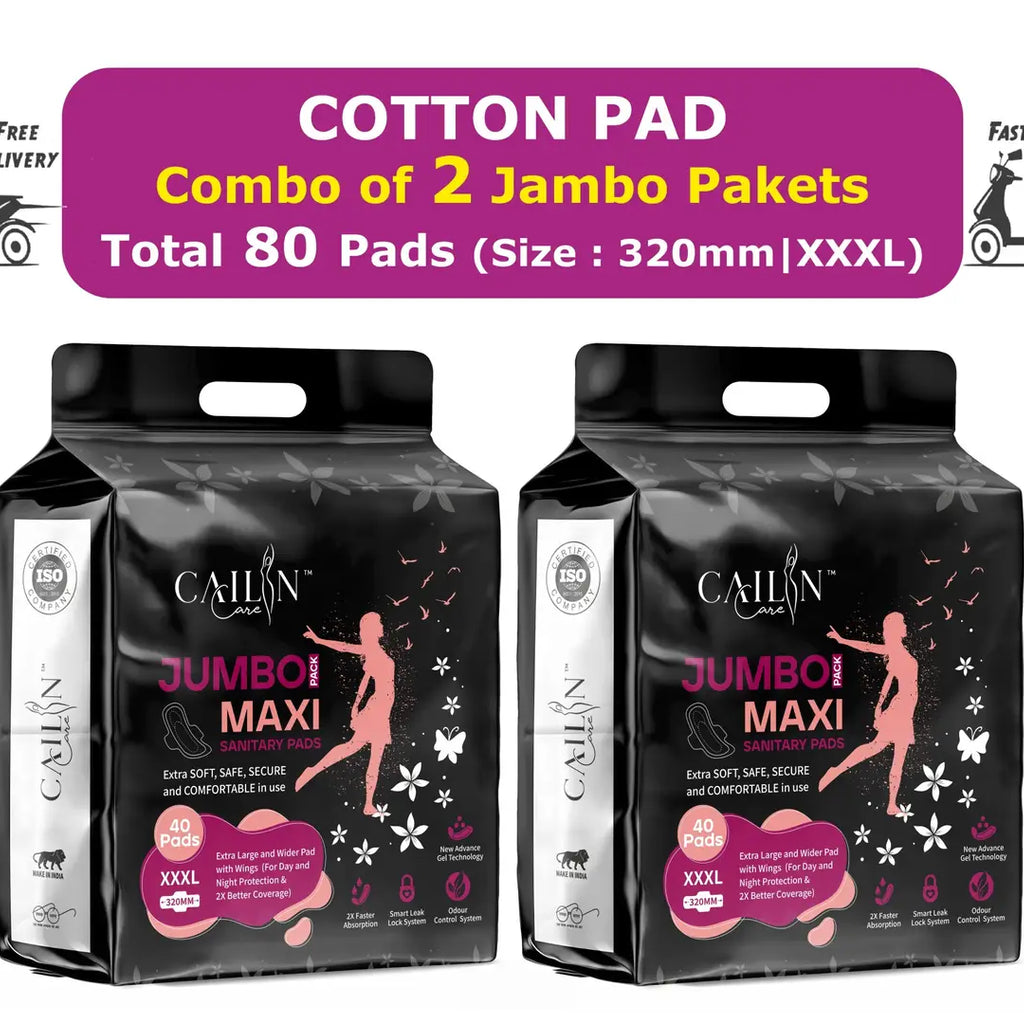 Extra Dry  Comfort leakage free Extra large (XXXL) Sanitary Pads (Combo of 2 Packets) (Total 80 Pads ) Sanitary Napkin