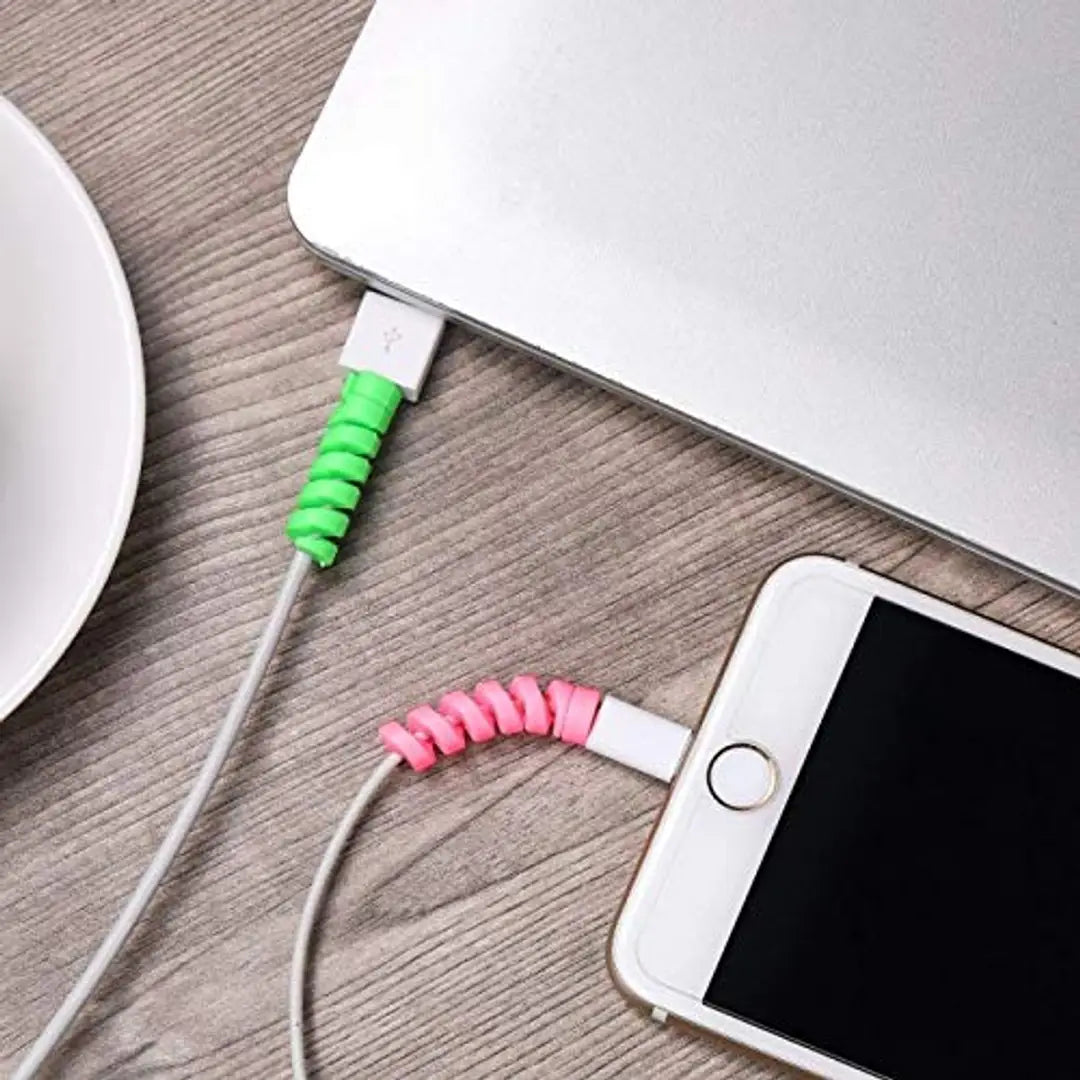 LOKO? Spiral Charger Cable Protector Data Cable Saver Charging Cords Protective for iPhone Samsung Mackbook Universal Earphone Cable Cover (12 Pieces (Set 3)