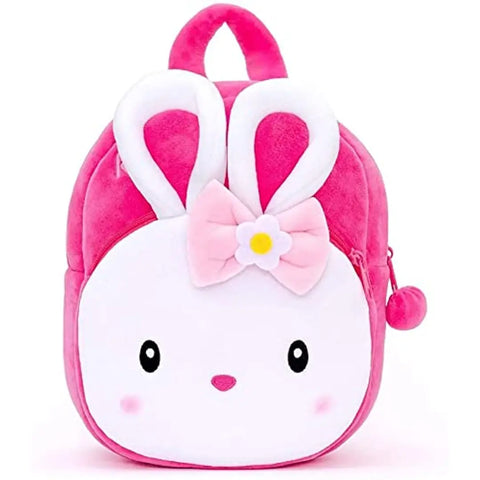 School Bags, Cartoon Character Bags, Casual Bags, Nursry Bag for Kids, Soft Plush Fabric School Bag for Baby Boys and Girls Kids School Bag (1 to 6 Age) Pink Panda