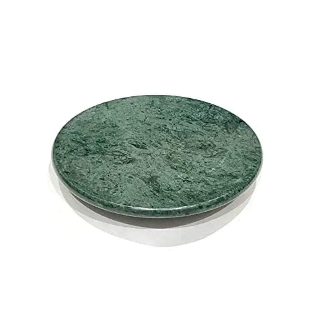 VINAYAK CRAFTERS ? Green Marble Chakla/ Roti Maker/ Rolling Board - Large Size 9.5 Inch (24 cm).