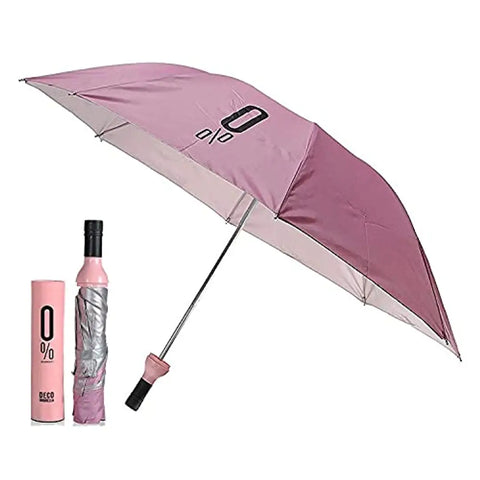 ONTRIP Windproof Double Layer Umbrella with Bottle Cover Umbrella for UV Protection & Rain | Outdoor Car Umbrella for Women & Men(Multicolour)