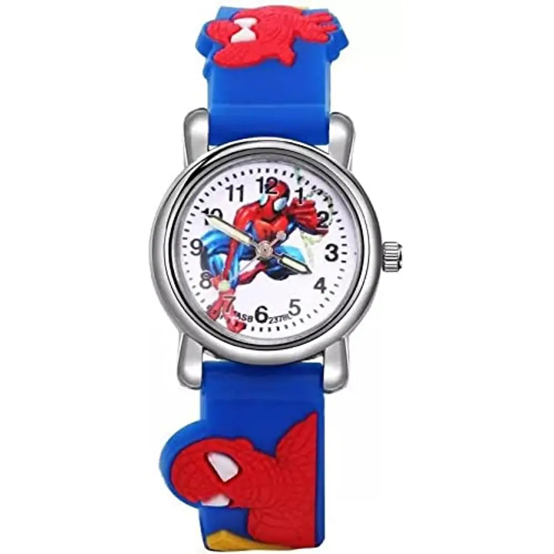 J JAMVAI New Kids Blue SPIDAEMAN Analog Watch for Boys and Girls