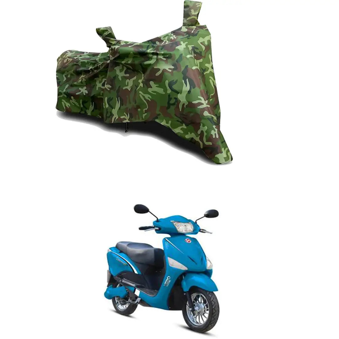 GLAMND-100% Dustproof Bike Scooty Two Wheeler Body Cover Compatible For Ampere Magnus EX Water Resistance  Waterproof UV Protection Indor Outdor Parking With All Varients[Militry GMJ]