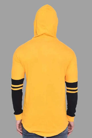 RiseMax Striped Cotton Blend M25 Full Sleeve Hoodie Regular Fit T-Shirt for Men