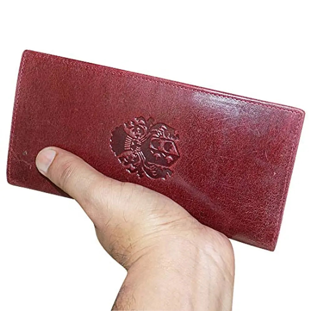 Style Shoes Maroon Smart and Stylish Leather Card Holder