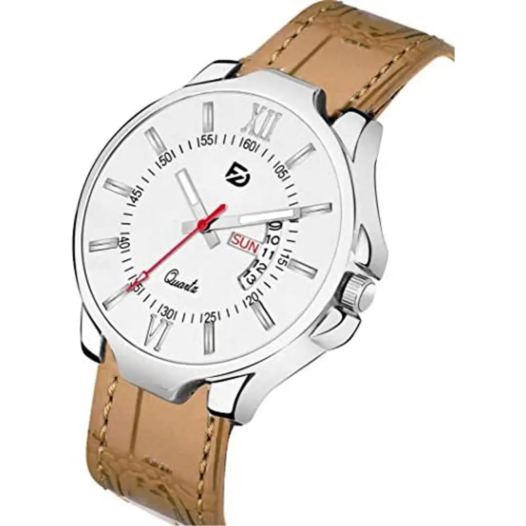 Fastdeals Analogue White Dial Day and Date Boy's and Men's Watch