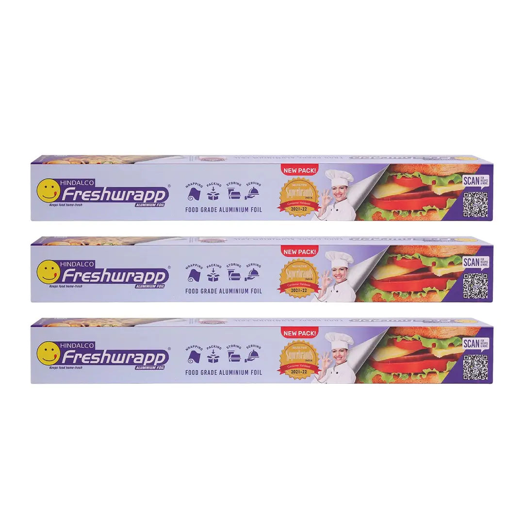 Freshwrapp Aluminium Foil (Pack Of 3) | Food Packing , Wrapping, Storing And Serving