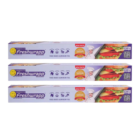 Freshwrapp Aluminium Foil (Pack Of 3) | Food Packing , Wrapping, Storing And Serving