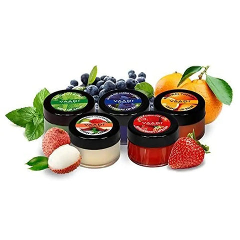 Vaadi Herbals Assorted Lip Balm, 10g (Pack Of 5)
