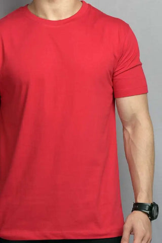 RiseMax Cotton Blend Half Sleeve Round Neck Regular Fit T-Shirt for Men