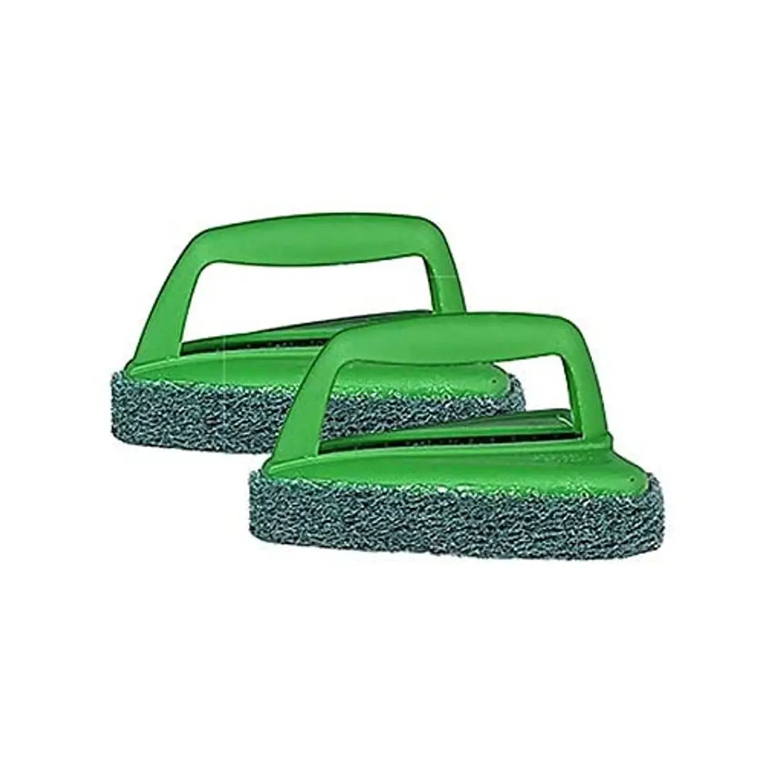 Scotch-Brite Fibre Bathroom Scrubber Brush (Green, Pack of 2)
