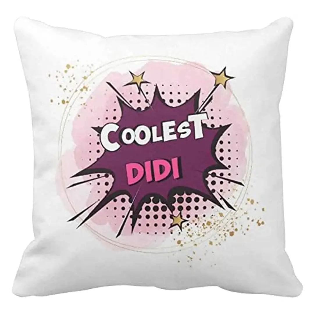 Designer Unicorn Printed Couple Cushion Cover with Filler, Coolest Didi 12X12 inches