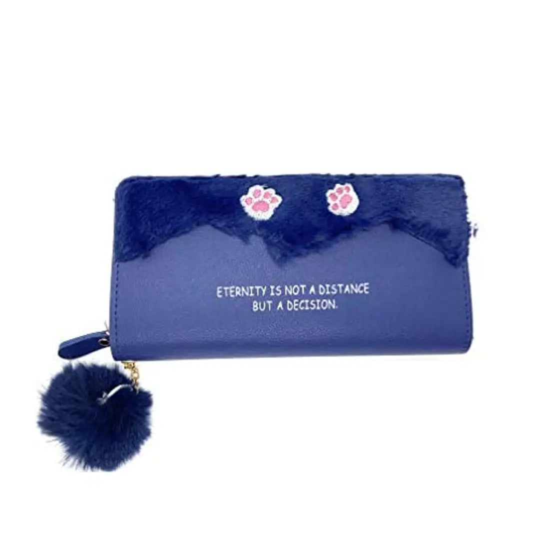 Heart Stealer Ladies Purse/Wallets/Clutch Bags/ Coin Purse Card Holder/Soft Pu Leather (Blue)