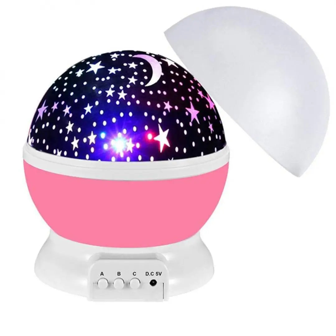 DECORADDA Star Master Dream Rotating Projector Lamp | Star & Moon Night Lamp | Romantic Light | Kids Room Night Light - Pink