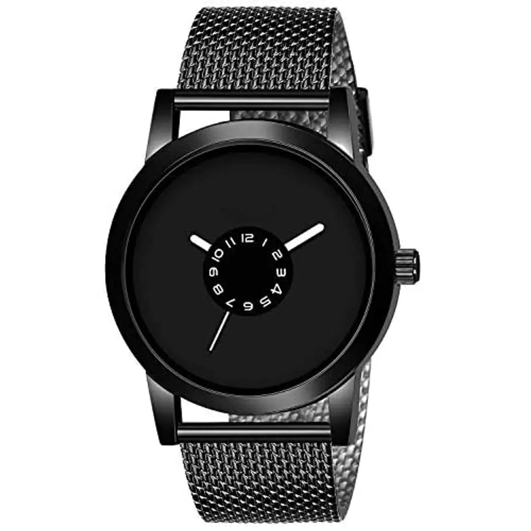 H 183 Premium Range and Attractive Look  Black Colour Dial  Black Colour PU Analog Watch for Men