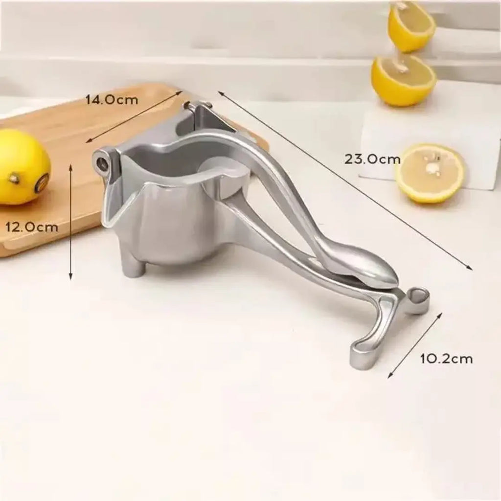 Manual Hand Press Fruit Juicer Heavy Quality With Detachable Lever And Removable Aluminum Manual Lime Juicer Hand Juicer, Juicer Instant, Orange Juicer, Steel Handle Juicer, Fruit Juicer (Aluminum, Silver Color)