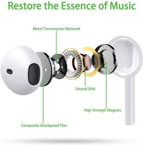 Lighting Earphones for iPhone Headphones in-Ear Wired Headset Bluetooth, Wired Headset&nbsp;&nbsp;(White, In the Ear)